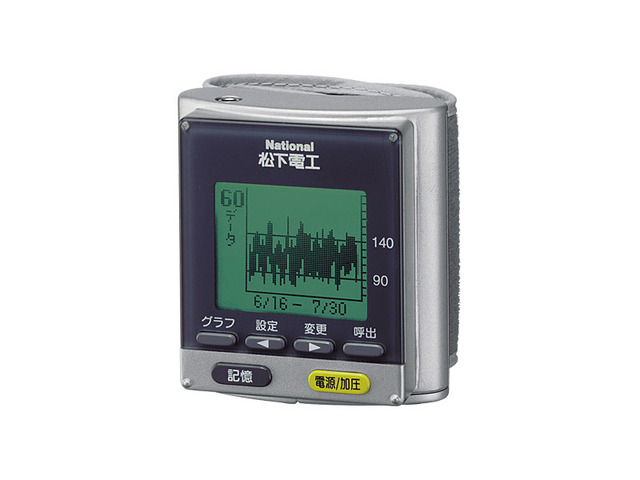 写真：カフ　一体型手くび血圧計 EW3040P-S（シルバー調）