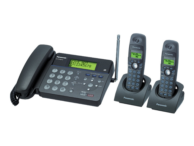 写真：アナログコードレス電話機（子機２台付き） VE-CVW03-H（グレー）