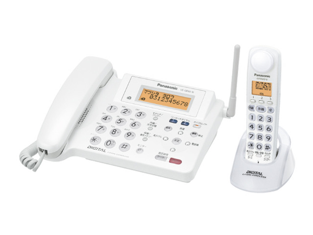 写真：コードレス電話機（親機および子機１台） VE-GP05DB-W（ホワイト）