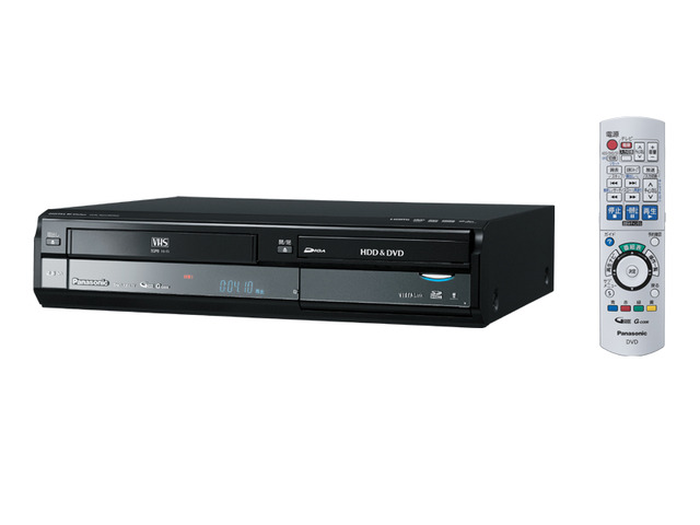 写真：HDD搭載VHS一体型ハイビジョンDVDレコーダー DMR-XW41V-K（ブラック）