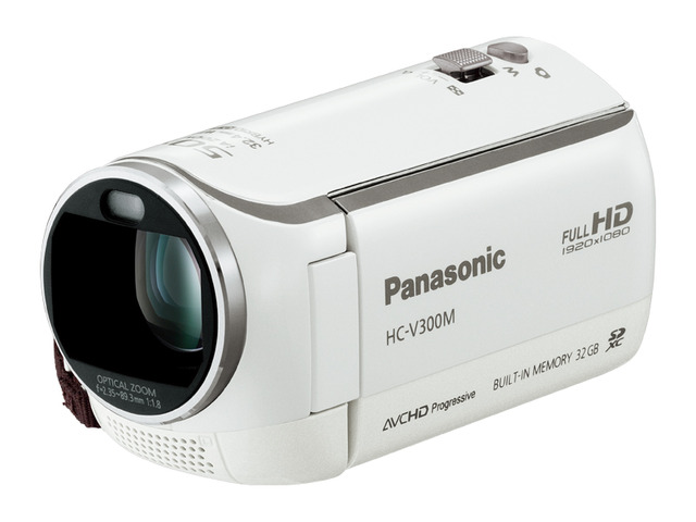 写真：デジタルハイビジョンビデオカメラ HC-V300M-W（ホワイト）