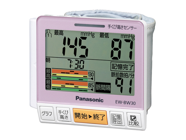 写真：手くび　血圧計 EW-BW30-P（ピンク）