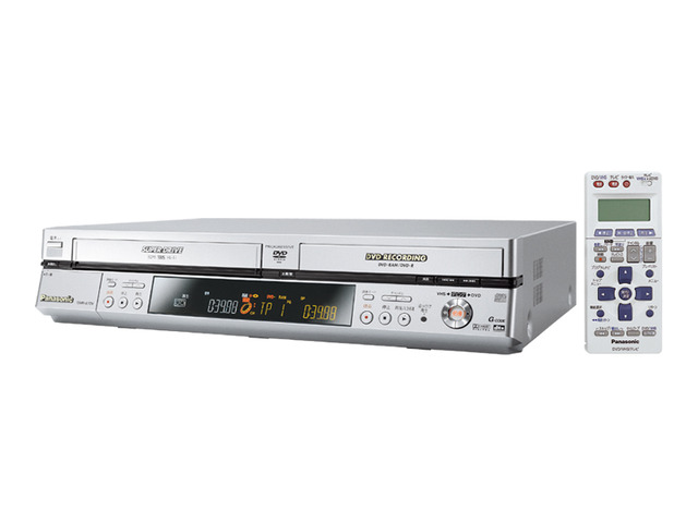 Panasonic　DVDビデオレコーダー　DMR-E70V-S　シルバー　リモコン付き　ボタンカバーなし