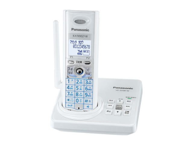 パナソニック　コードレス電話機　VE-SV08-K