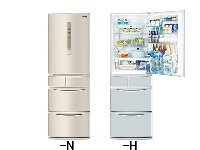 パナソニック 冷凍冷蔵庫 426L エコナビ 5ドア NR-E430V-N - 冷蔵庫