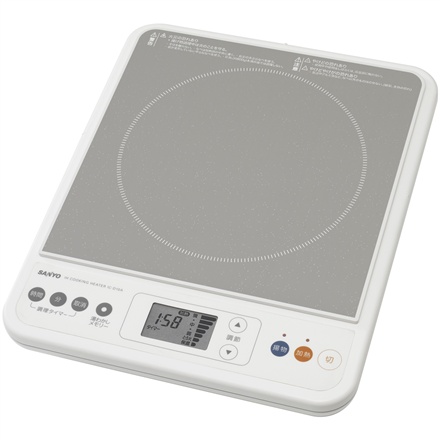 写真：卓上ＩＨ調理器（１口タイプ） IC-D10A(W)