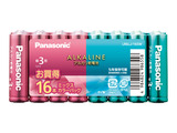 写真：カラーアルカリ乾電池単3形16本パック LR6LJ/16SW（ピンク＆アクアグリーン）