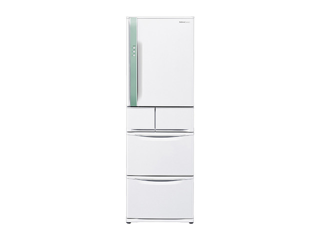 写真：ノンフロン冷蔵庫 NR-E411A-W（クリアホワイト 右開き）