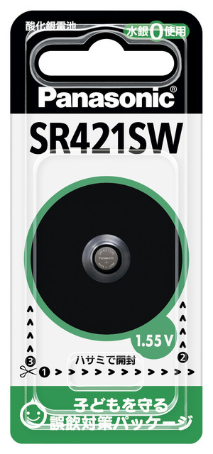 写真：酸化銀電池 SR421SW SR-421SW