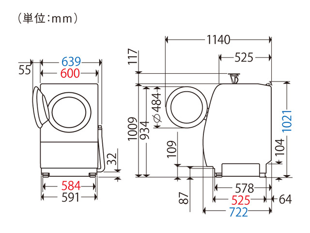 ドラム式電気洗濯乾燥機 NA-VX9500L ※左開きタイプです。右開きタイプ