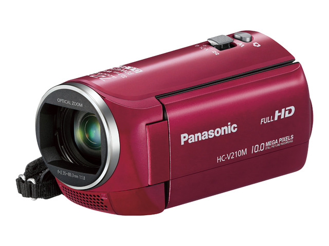 写真：デジタルハイビジョンビデオカメラ HC-V210M-R（レッド）