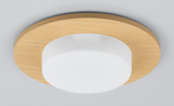 写真：LED電球　装飾パネル付きセット　ダウンライト用縦取付けタイプ（ライトウッド） LDF8LBU004C
