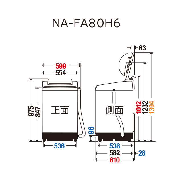 Panasonic NA-FA80H6-W