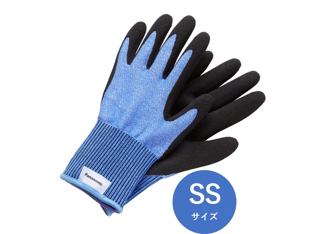 写真：【ストロングンテ】タングステン耐切創手袋(デイリーユース)　耐切創レベルD(手のひら柔らかゴムコート付)　ブルー　SSサイズ WKTG3TA