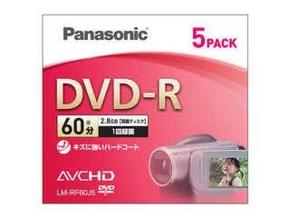 両面60分　2.8GB　DVD-Rディスク(5枚パック) LM-RF60J5