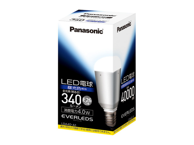 写真：LED電球 4.0W(昼光色相当) LDA4DA1