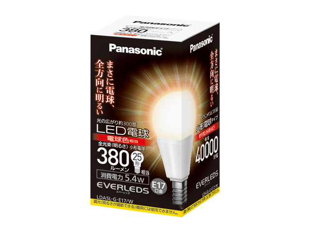 LED電球 5.4W (電球色相当) LDA5LGE17W 商品概要 | 電球／蛍光灯