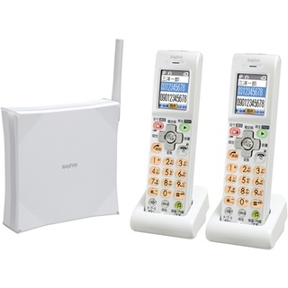 デジタルコードレス留守番電話機 TEL-LANW60(W)