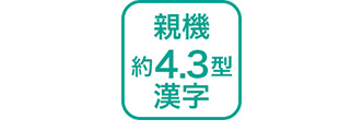 親機 約4.3型 漢字