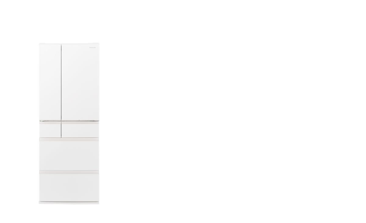 セラミックオフホワイト色の冷蔵庫