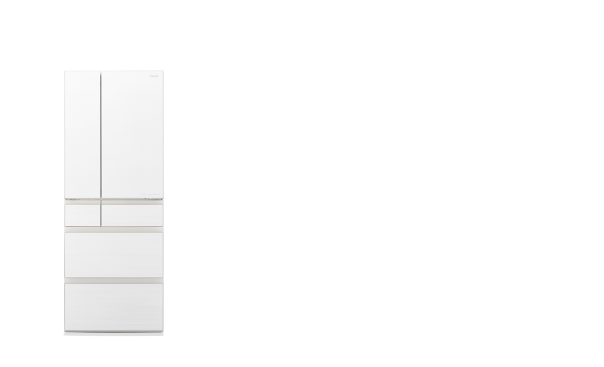 アルベロホワイト色の冷蔵庫