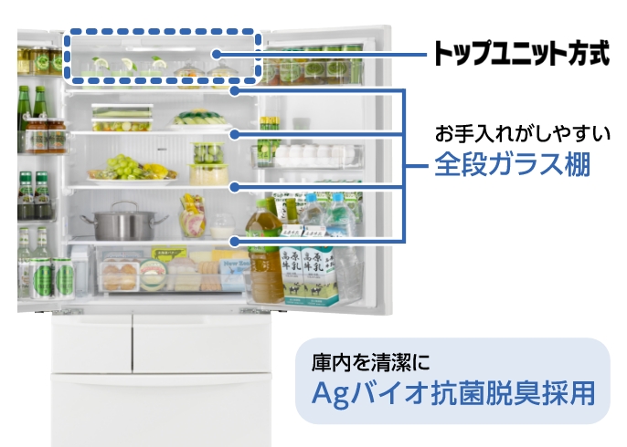 トップユニット冷蔵庫 NR-FVF458 | 商品一覧 | 冷蔵庫 | Panasonic