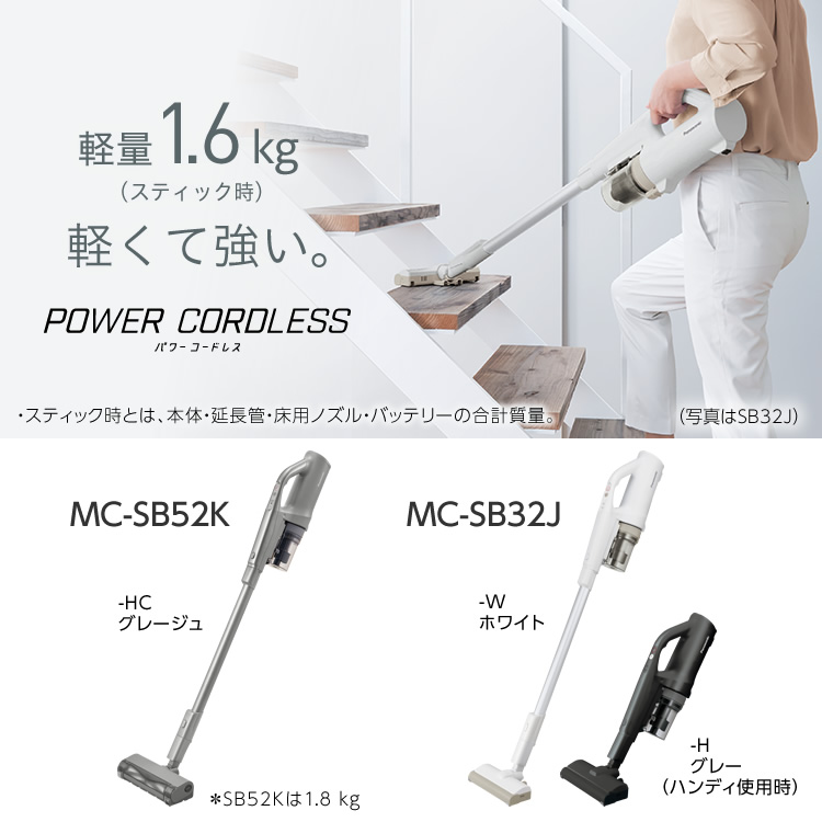 【新品未開封】パナソニック MC-SB32J-W 充電式掃除機