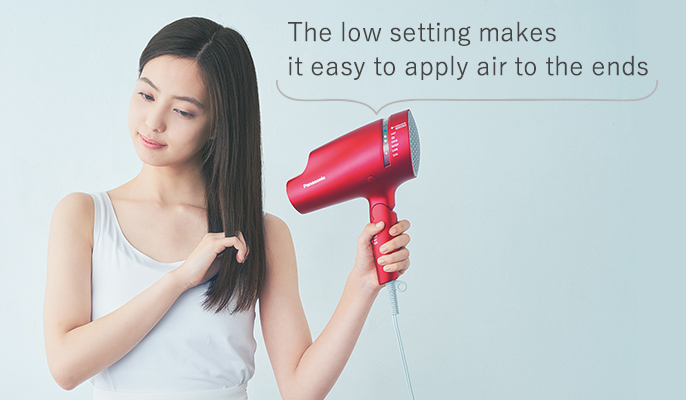 The low setting makes it easy to apply air to the ends